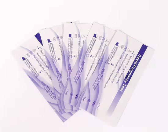 Pacote OEM CE FDA 510K Aprovação HCG Kits precisos de tiras de teste de gravidez de laboratório de uma etapa