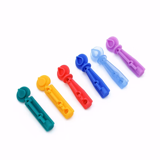 Lanceta de sangue Sterilie Twist descartável com tampa de segurança e Tri